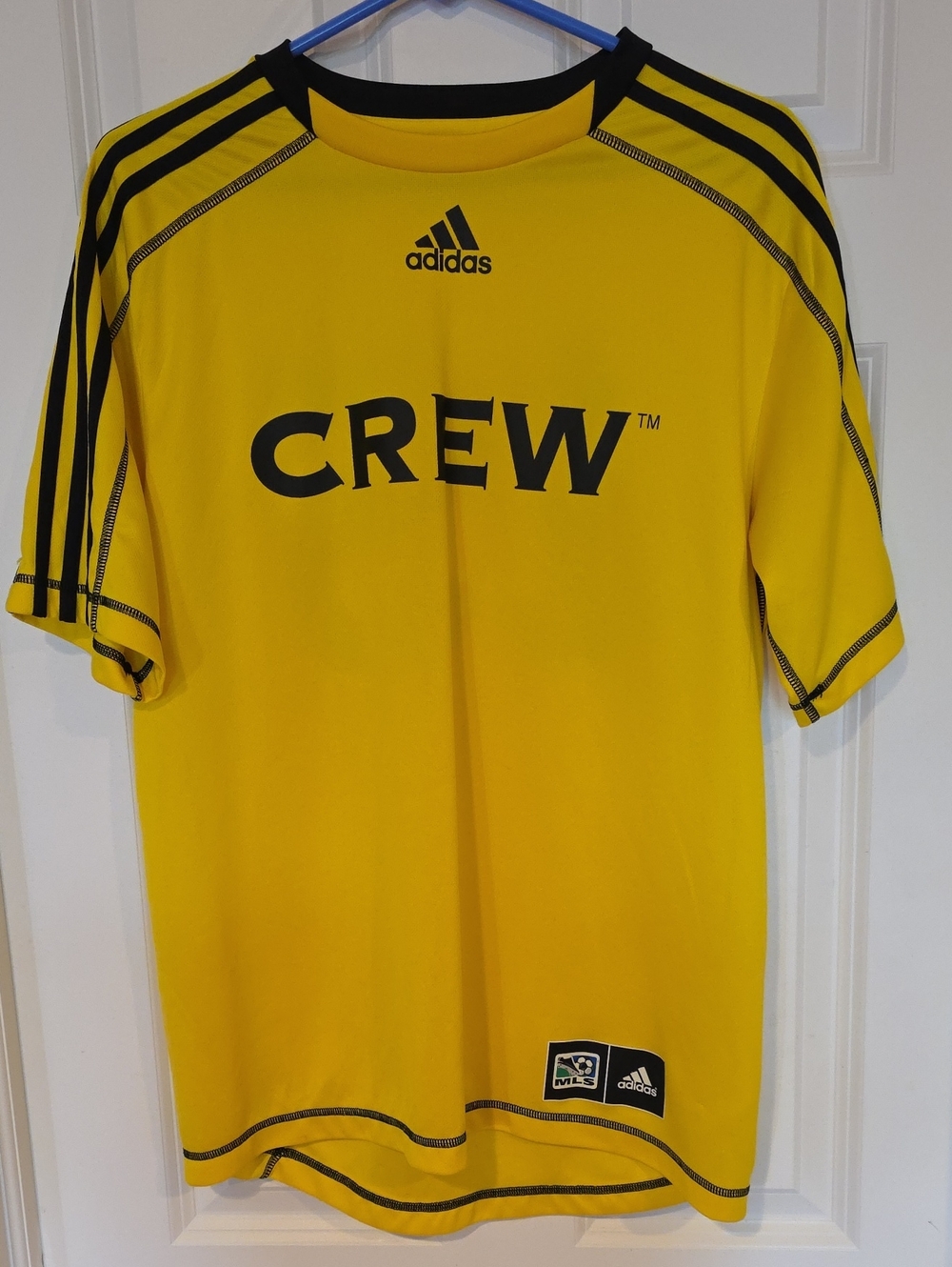 adidas Yellow and Black CREW Soccer Jersey